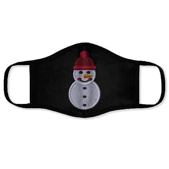 Snowman embroidered Face Masks