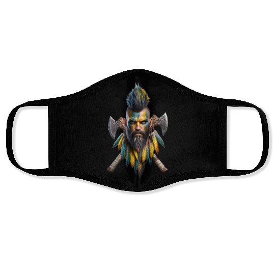 Tribal Viking Warrior Face Masks