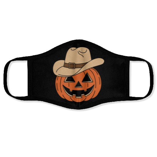 Howdy Pumpkin Halloween Face Masks