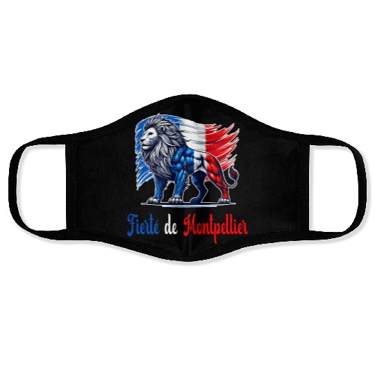 The pride of Montpellier flag design Face Masks