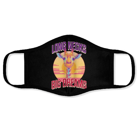Giraffe Long Necks, Big Dreams Face Masks