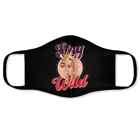Giraffe Stay Wild Face Masks