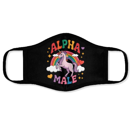 Alpha Male Unicorn Face Masks