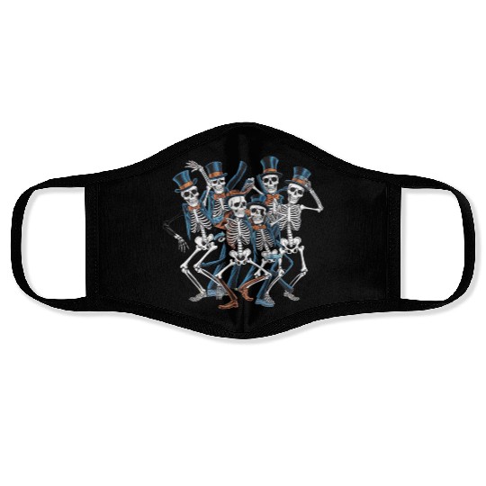 Let's Dance Dancing Skeleton Skull Face Masks