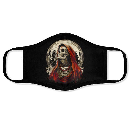 Santa Muerte Saint Death Mexican Sugar Skull Face Masks