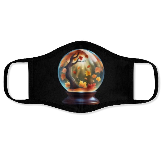 Autumn crystal ball. Face Masks