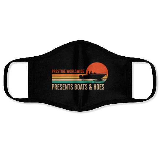 Vintage Retro Prestige Presents Boats And Hoes Face Masks