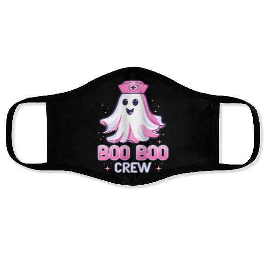 Boo Boo Crew Nurse Pink Ghost Halloween Costume Face Masks