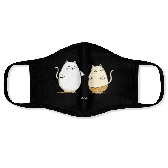 Chubby Cat Friends Face Masks