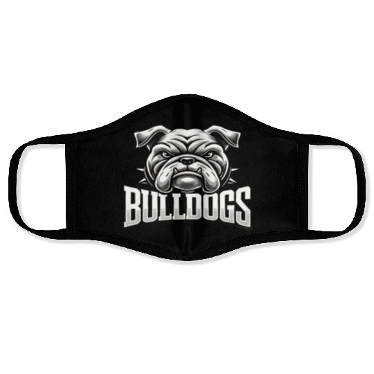 Bulldogs Mascot Back To School Team Spirit Face Masks