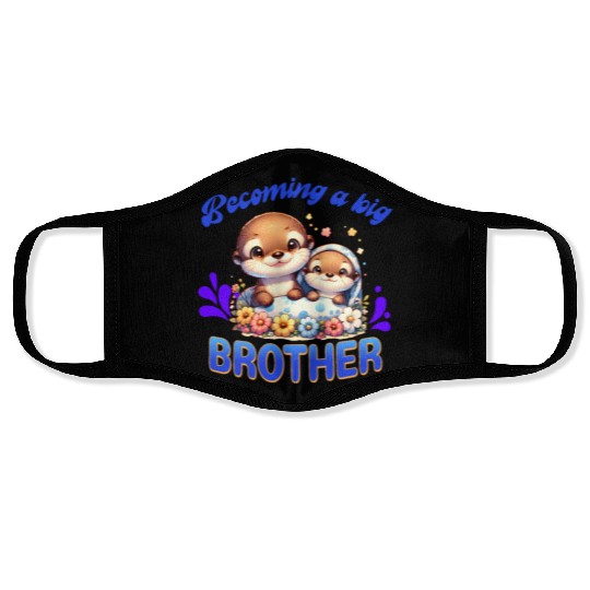 Soon I'll Be A Big Brother, Sweet Otter Brother Face Masks