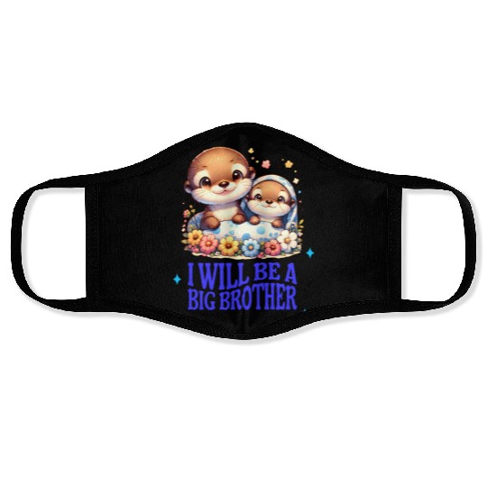I'm Going To Be A Big Brother Sweet Otter, Brother Face Masks
