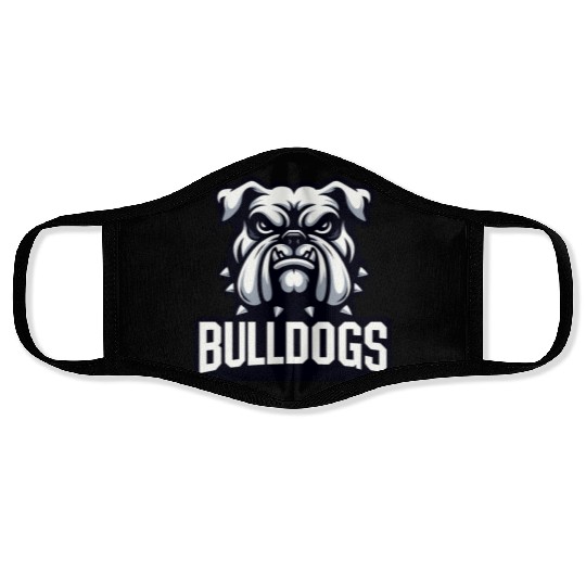 Bulldogs Mascot Back To School Team Spirit Face Masks