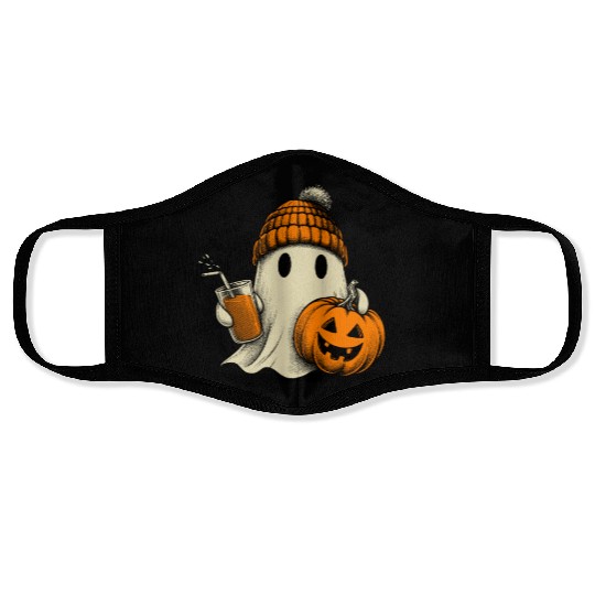 Hipster Ghost Trick or Treat Face Masks