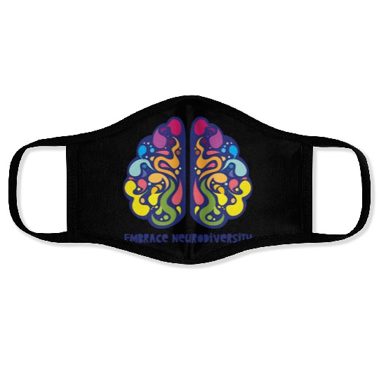 embrace neurodiversity Face Masks