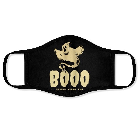 BOOO Fright Night Fun Ghost Halloween Face Masks