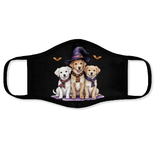 Golden Retriever Halloween Spooky Dog Halloween Face Masks
