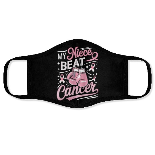 My Niece Beat Cancer Breast Cancer Awareness Face Masks