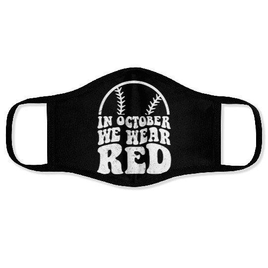 In October We Wear Red Philadelphia Baseball Face Masks