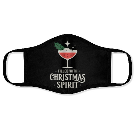 Filled With Christmas Spirit Festive Cocktail Vibe Face Masks