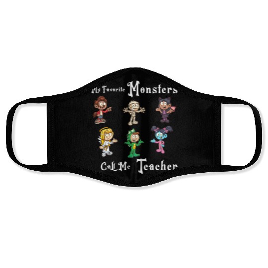My Favorite Monsters Call Me Teacher Thank Mummy Face Masks