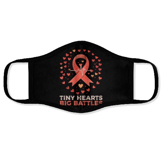 CHD Awareness Tiny Hearts, Big Battles Face Masks
