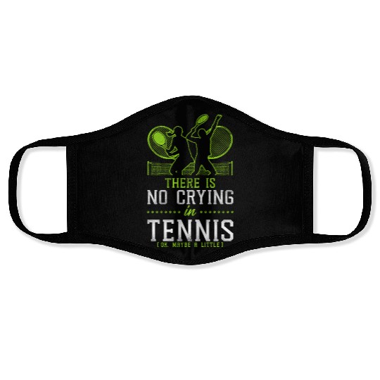 Funny Tennis Player Racket There Face Masks