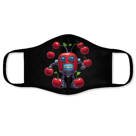 Robot Cherry Face Masks