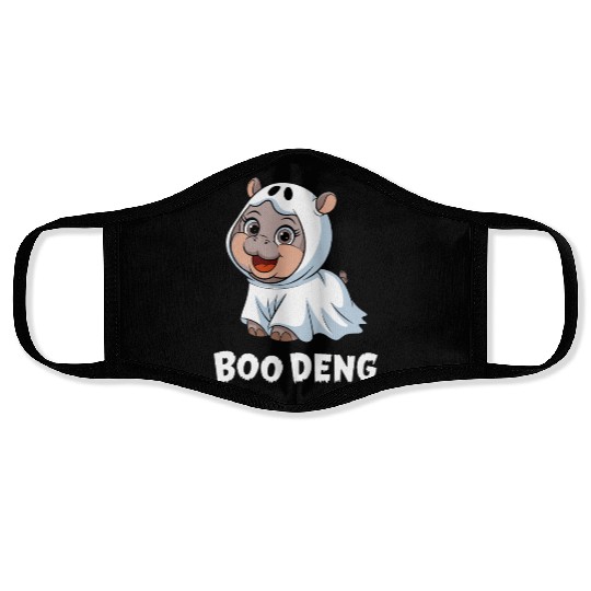 Boo Deng Hippo Ghost Costume Fun Face Masks
