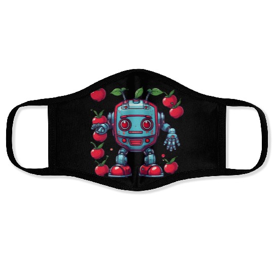 Robot Cherry Face Masks