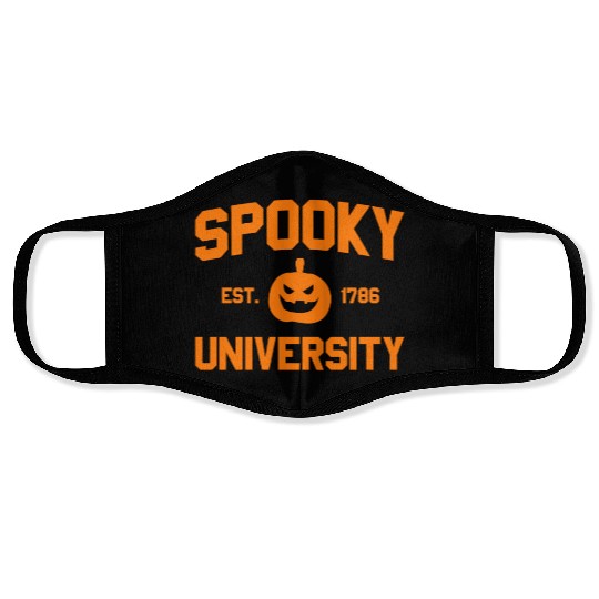 Spooky University Established 1786 Pumpkin Uspooky Face Masks