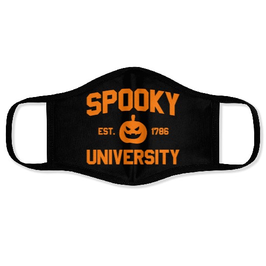 Spooky University Established 1786 Pumpkin Uspooky Face Masks