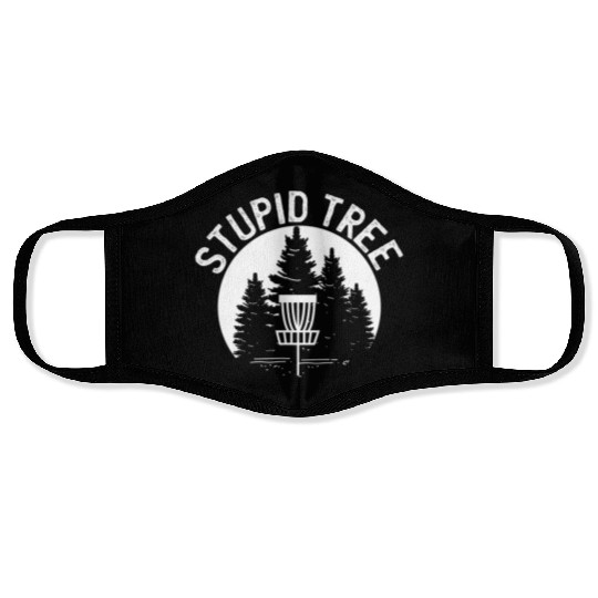 Stupid Tree Distressed Disc Golf Face Masks