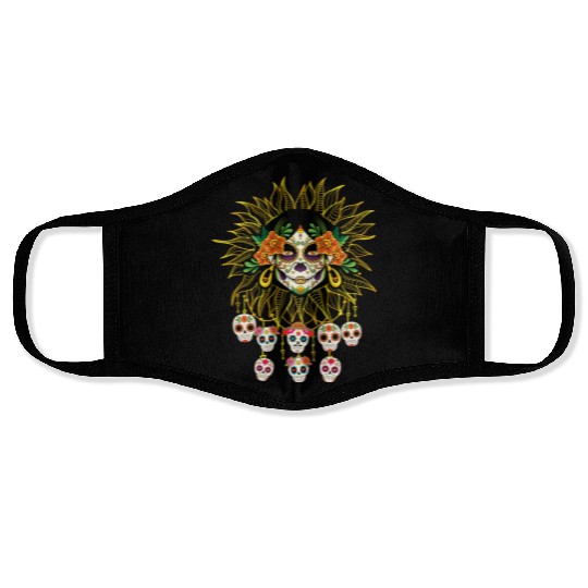 De Los Muertos La Catrina Day of the Dead Face Masks