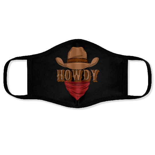 Howdy Cowboy Face Masks