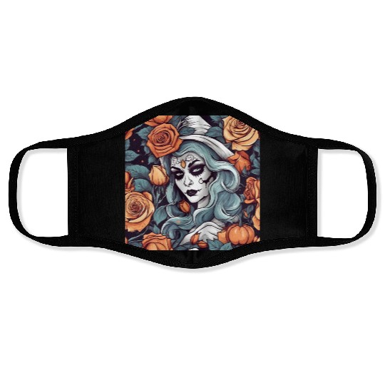 Gothic Day of the Dead Witch Face Masks