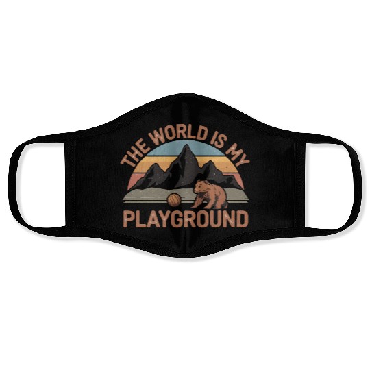 The World is My Playground Face Masks