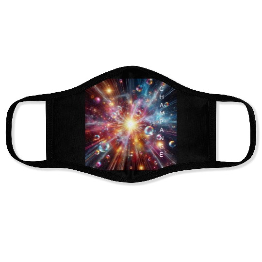 Champagne Supernova Face Masks