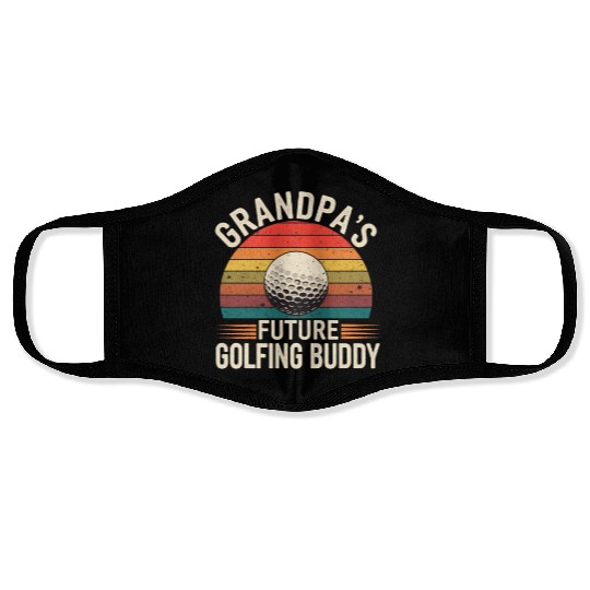 Grandpa's Future Golfing Buddy 13 Face Masks