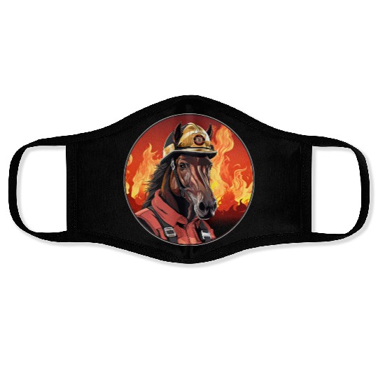 Horses Firefighter / fireman horse Face Masks