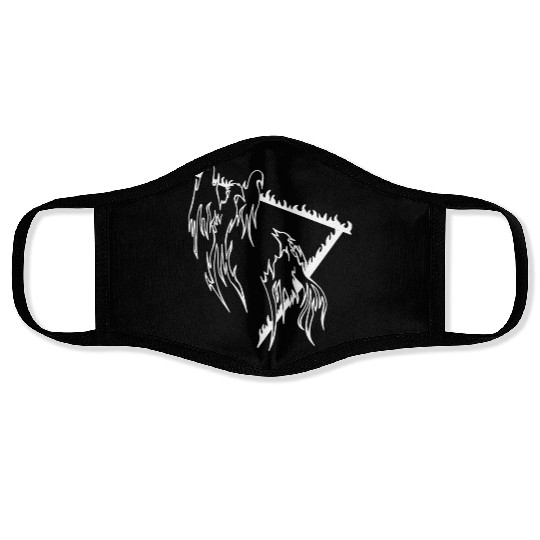 Phoenix bird Face Masks