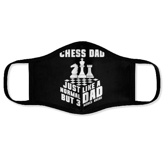 Cool Chess Player Art 8 Face Masks