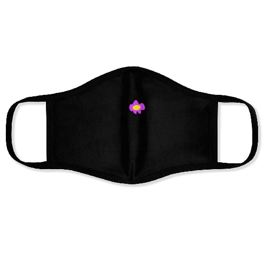 Pink Meadow Flower Spring Summer Grass Flowers Face Masks