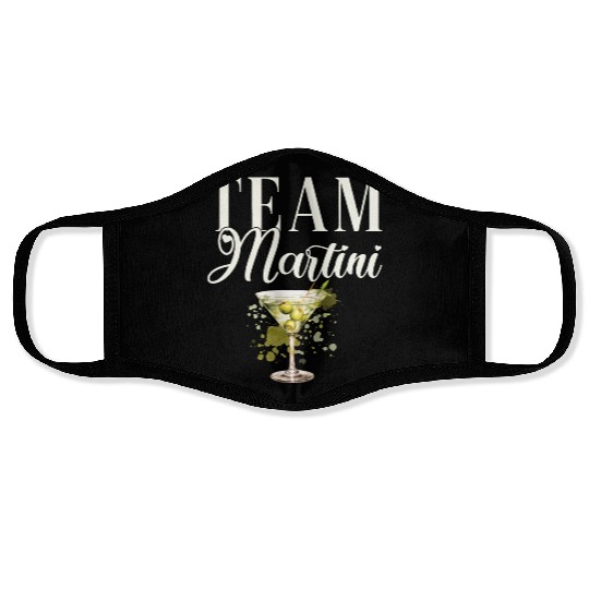 Team Martini Cocktail Bartender Face Masks