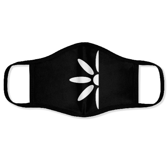 Small Daisy Half Flower White Decorative Beautiful Face Masks