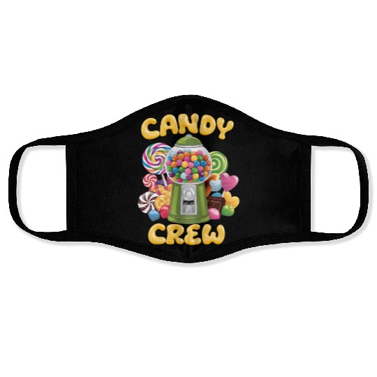 Candy Security Crew Lollipop Gummy Sweet Birthday Face Masks