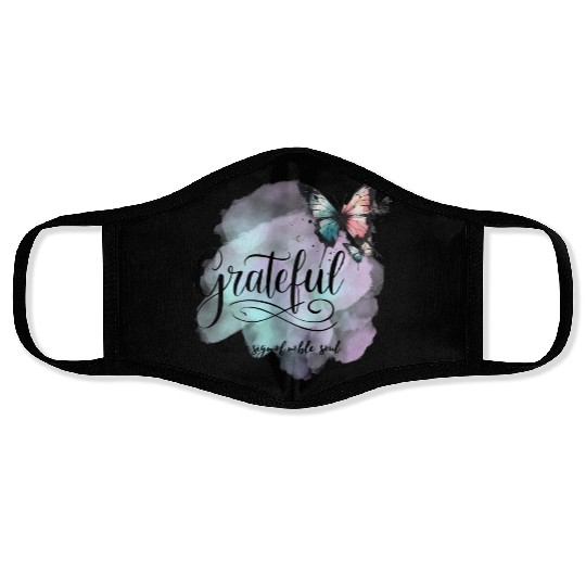 grateful is the sign of noble souls Face Masks
