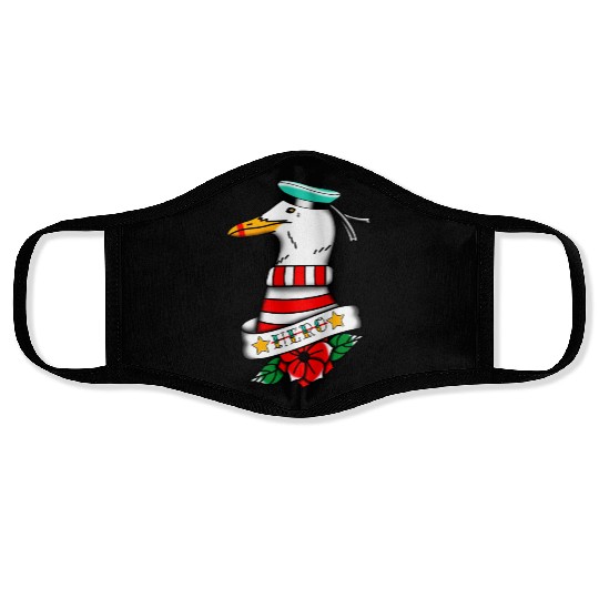 Hero Seagull Tattoo Face Masks