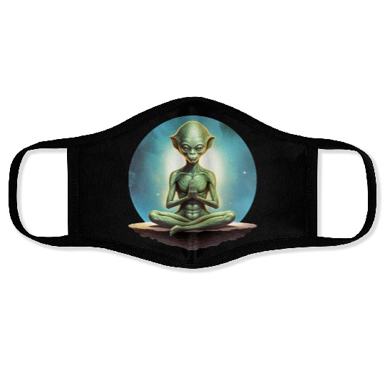 Yoga Aliens Face Masks