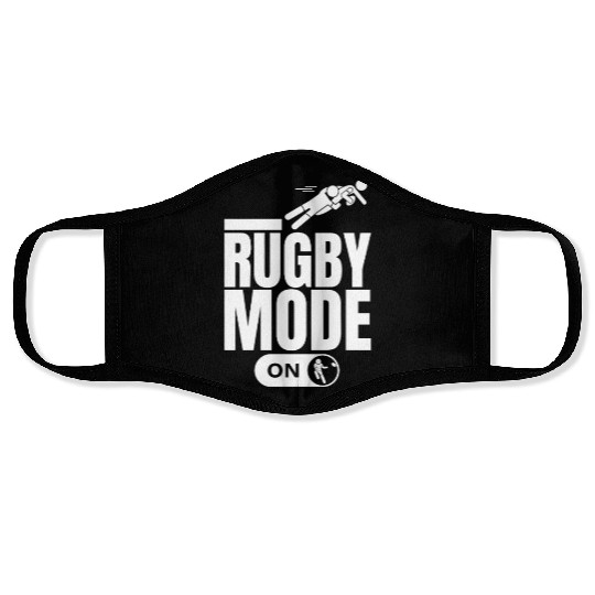 Rugby Mode On Funny Rugby Player Face Masks